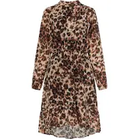 Faina Vestido bege / castanho / preto