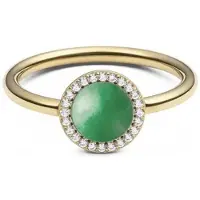 Daniel Wellington Anel de ouro com jadeíta e cristal Audrey DW0040134 - Largura: 52 mm