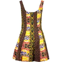Desigual , Vestido de alças desenhado por Mr. Christian Lacroix, Mulher, AlgodÃO, Verde, L