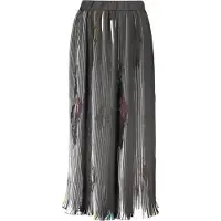 Desigual , Saia midi textura arty, Mulher, PoliÉSter, Preto, XS