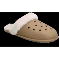 Crocs Chinelos Classic Fuzz Scuff homens - Bege - 38 / 39