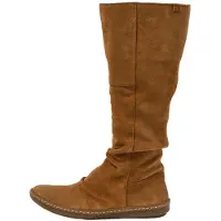 El naturalista para mulher. 253132550005_023 Botas de couro N5313 Coral castanho (40), Plano, Zíper, Casual, Imitação de couro