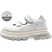 Art para mulher. 116441170003_017 Core 2 sapatos de couro branco (40), Couro sintético, 3 a 5cm, Velcro, Casual
