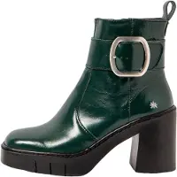 Art para mulher. 1197911WS003_0G3 Botins em pele verde 1979 (42), Couro, 8 a 10cm, Zíper, Casual