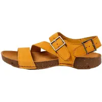 Art unisex. 109997F50003_024 Sandálias de couro 0999 I Breathe amarelo (43), Plano, Fivela, Casual