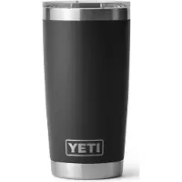 Yeti Rambler Tumbler Cup 20oz Mag Slider Lid, Black, copo térmico com tampa, 591 ml