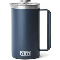 Yeti Rambler French Press 34oz Twist-To-Lock Lid, Navy Blue, prensa francesa térmica, 1L