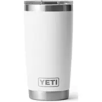 Yeti Rambler Tumbler Cup 20oz Mag Slider Lid, White, copo térmico com tampa, 591 ml