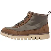 Art unisex. 115851120003_020 Botins em pele cinzenta (36), Couro, Bege, Plano, 1 a 3cm, Cordão, Casual