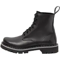 Art para homem. 111661201003_001 Botins em pele preta (40), Couro, Preto, Plano, 1 a 3cm, Cordão, Casual