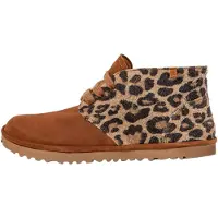 El naturalista para mulher. 25374P1F0005_ESP Botins em pele N5374P Tribu castanho (36), Couro, Marrom, Plano, Cordão, Casual, Animal print