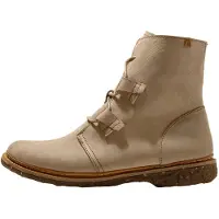 El naturalista para mulher. 2547017S0005_039 Botas de couro para tornozelo N5470 Angkor bege (37), Plano, Cordão, Casual