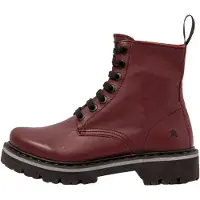 Art unisex. 111661267003_008 Botins em pele da Borgonha (40), Couro, Plano, 1 a 3cm, Cordão, Casual
