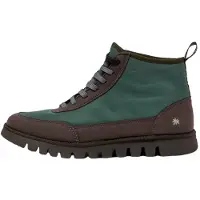 Art unisex. 1158511UM003_0G3 Botins em pele verde (36), Couro, Plano, 1 a 3cm, Cordão, Casual