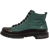 Art unisex. 1189511UN003_001 Botins de couro verde-escuro (45), Plano, 1 a 3cm, Cordão, Casual