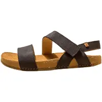 El naturalista para homem. 257911101005_001 Sandálias de couro N5791 Balanço preto (46), Plano, 1 a 3cm, Velcro, Casual