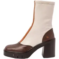 Art para mulher. 1197311X8003_0MU Botins em pele 1973 branco (40), Couro, Bege, 8 a 10cm, Zíper, Casual