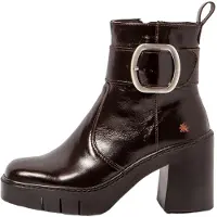 Art para mulher. 119791112003_012 Botins em pele castanha 1979 (40), Couro, Marrom, 8 a 10cm, Zíper, Casual