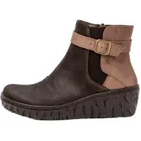 El naturalista para mulher. 251331UU0005_001 Botins em pele N5133 preto (37), Couro, 5 a 8cm, Zíper, Casual