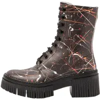 Art para mulher. 11375F126003_ESP Botins em pele 1375F preto (36), Couro, 3 a 5cm, Cordão, Zíper, Casual