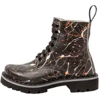 Art para mulher. 11166P112603_ESP Botins em pele 1166P preto (38), Couro, Plano, Cordão, Casual