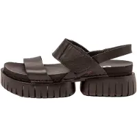 Art para mulher. 118811101003_001 1881 Madeira sandálias de couro preto (41), 3 a 5cm, Velcro, Casual