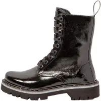 Art para mulher. 111671101003_001 Botins em pele 1167 preto (38), Couro, Plano, Cordão, Zíper, Casual