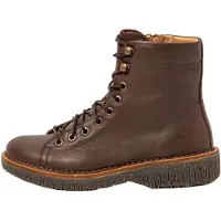El naturalista para mulher. 255724ZJ0005_012 Botins em pele N5572 Volcano castanho médio (36), Couro, Marrom, Plano, Zíper, Casual