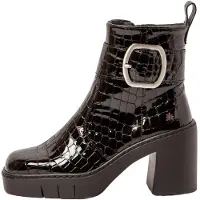 Art para mulher. 119791201003_001 Botas de couro 1979 Berna preto (39), 5 a 8cm, Zíper, Casual