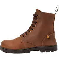 El naturalista unisex. 25264C156005_012 Botins em pele castanha N5264C (38), Couro, Marrom, Plano, Cordão, Casual