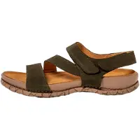 El naturalista unisex. 258601222005_0G3 Sandálias de couro N5860 Tabernas verde (44), Plano, Velcro, Casual