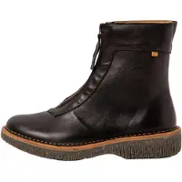 El naturalista para mulher. 255812010005_001 Botins em pele N5581 preto (36), Couro, Plano, Zíper, Casual
