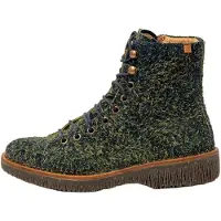 El naturalista para mulher. 25572PES0005_0B0 Botins em pele N5572P Verde vulcão (37), Couro, Plano, Zíper, Casual