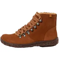 El naturalista para mulher. 2545611ND005_023 Botins em pele castanha N5456 (39), Couro, Marrom, Plano, Cordão, Casual