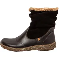 El naturalista para mulher. 2N7584010005_001 Botins em pele N758 Soft Nappa Preto (38), Couro, Plano, Zíper, Casual