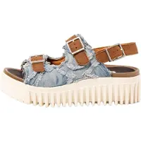 Art para mulher. 11677S1H7003_0MU Sandálias de couro azul Brighton (38), Tecido, 3 a 5cm, Fivela, Casual, Multicolor