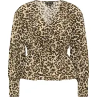 Faina Blusa verde escuro / branco