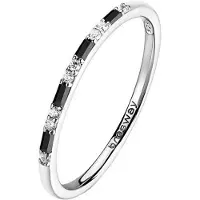 Brosway Stylish silver Anello con zirconi Fancy Mystery Black FMB128 - Circuit: 52 mm