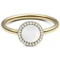 Daniel Wellington Anel de Ouro Audrey DW0040129 com Madrepérola e Cristais - Circunferência: 50 mm