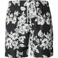 Urban Classics Calções de banho preto / branco