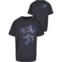 MT Camisa 'Le Papillon' azul / azul noturno / greige