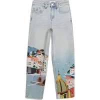 Desigual , Calça jeans Amalfi balloon, Mulher, AlgodÃO, Azul, 34