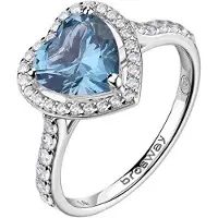 Brosway Anello Cuore In Argento Con Zirconi Cubici Fancy Cloud Light Blue Fcl128 50 mm — Anello