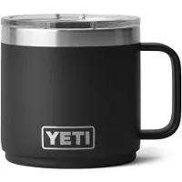 Yeti Rambler Stackable Mug 2.0 14oz Mag Slider Lid, Black, termos empilhável com tampa, 414 ml