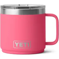 Yeti Rambler Stackable Mug 2.0 14oz Mag Slider Lid, Tropical Pink, copo térmico empilhável com tampa, 414 ml