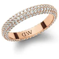Daniel Wellington Anello In Bronzo Scintillante Con Cristalli Pavé 68 Mm — Anello