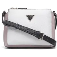GUESS , Becca, Bolsa de ombro de tecido, branca e rosa, feminina