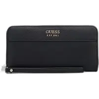 GUESS , Katey, Carteira de Tecido, SLG com Zíper Grande, Preta, para Mulheres