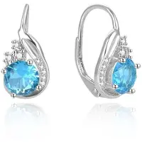 Beneto Lindíssimos brincos em prata com zircónias azuis AGUC2681-L.BLUE
