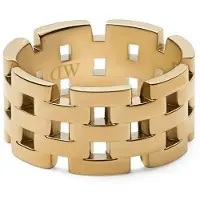 Daniel Wellington Anello In Acciaio Placcato Oro 5-Link Dw0040100 Circuito 54 Mm — Anello